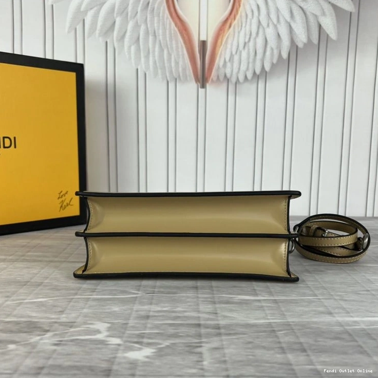Affordable Calf Peekaboo Cut Leather Mini Bag In Fendi Khaki 0724